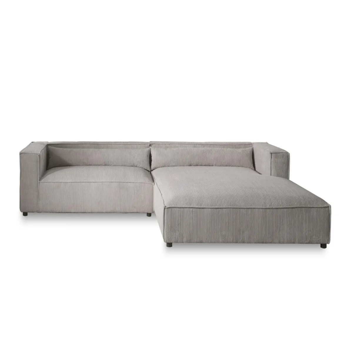Ela - canapé d'angle droit 4 places - en velours côtelé - style contemporain