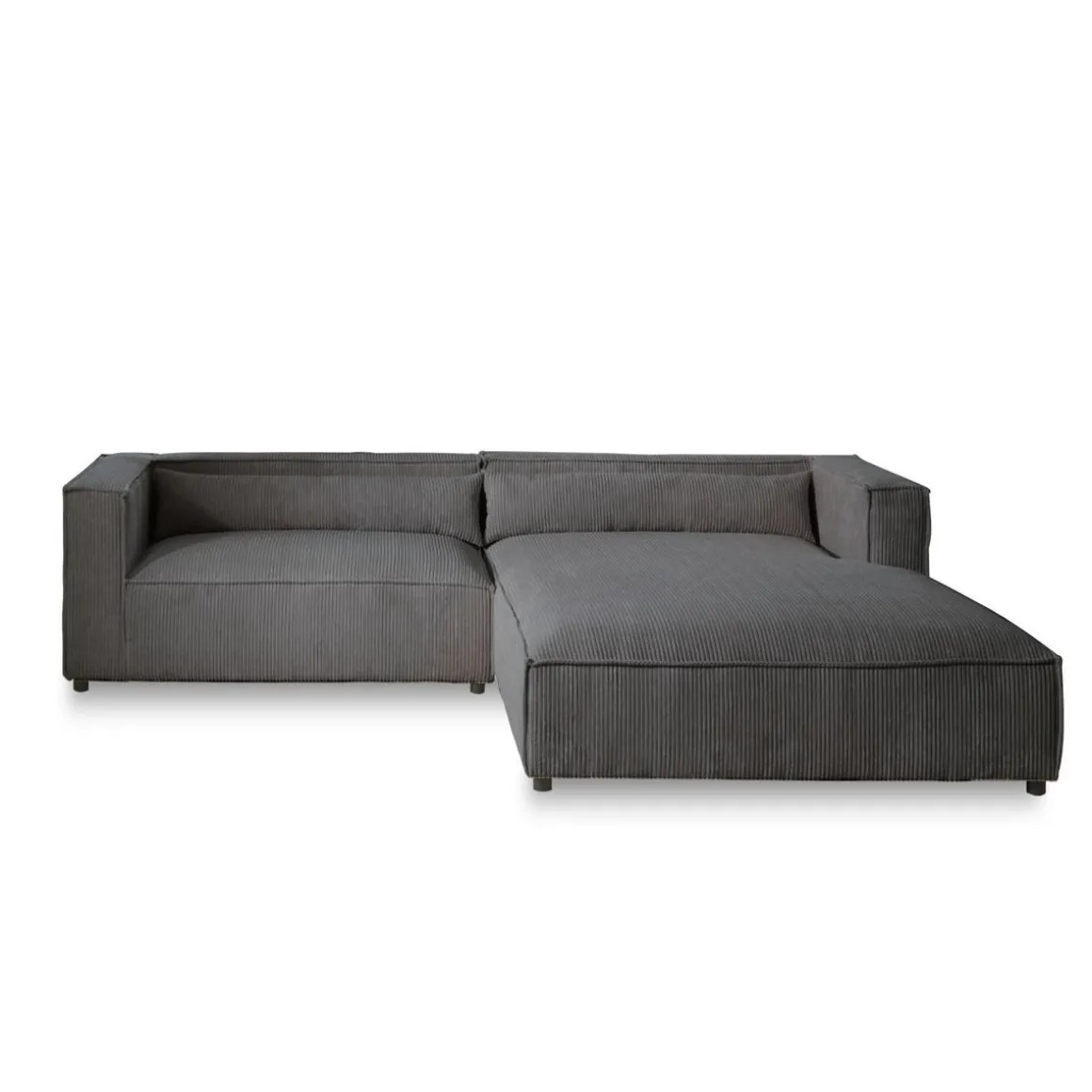 Ela - canapé d'angle droit 4 places - en velours côtelé - style contemporain