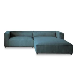 Ela - canapé d'angle droit 4 places - en velours côtelé - style contemporain