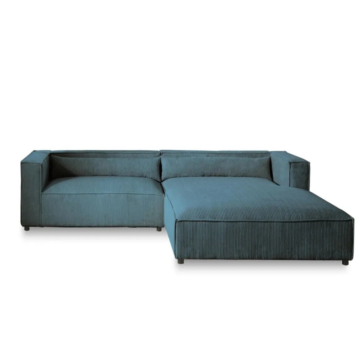Ela - canapé d'angle droit 4 places - en velours côtelé - style contemporain