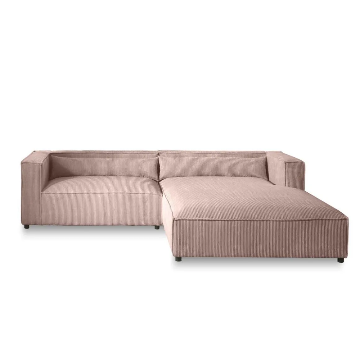 Ela - canapé d'angle droit 4 places - en velours côtelé - style contemporain