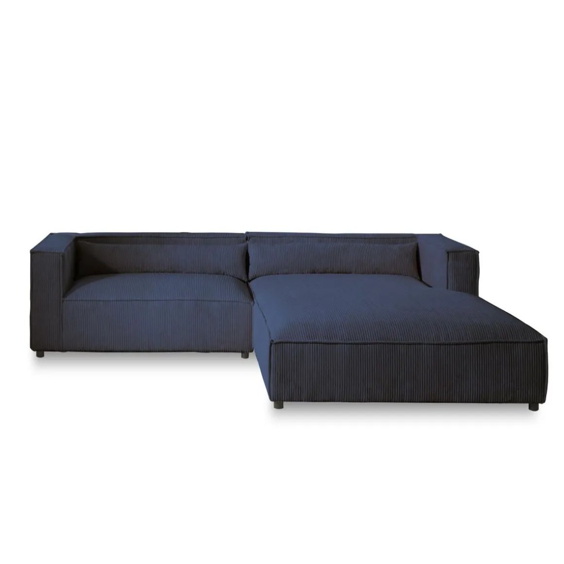 Ela - canapé d'angle droit 4 places - en velours côtelé - style contemporain