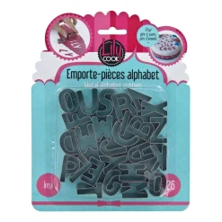 Emporte-pièce 26 lettres alphabet en inox