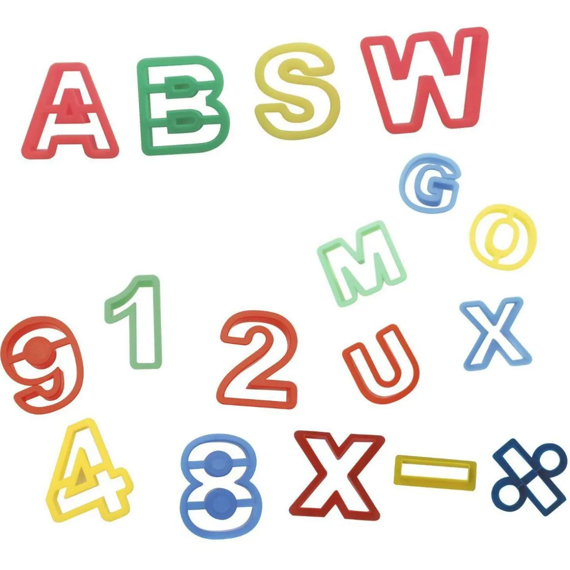 Emporte-pièces Alphabet + Chiffres pour pâte à modeler