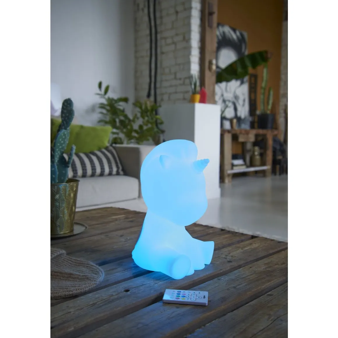 Enceinte portable Bluetooth lumineuse - Blanc - Luminus Licorne