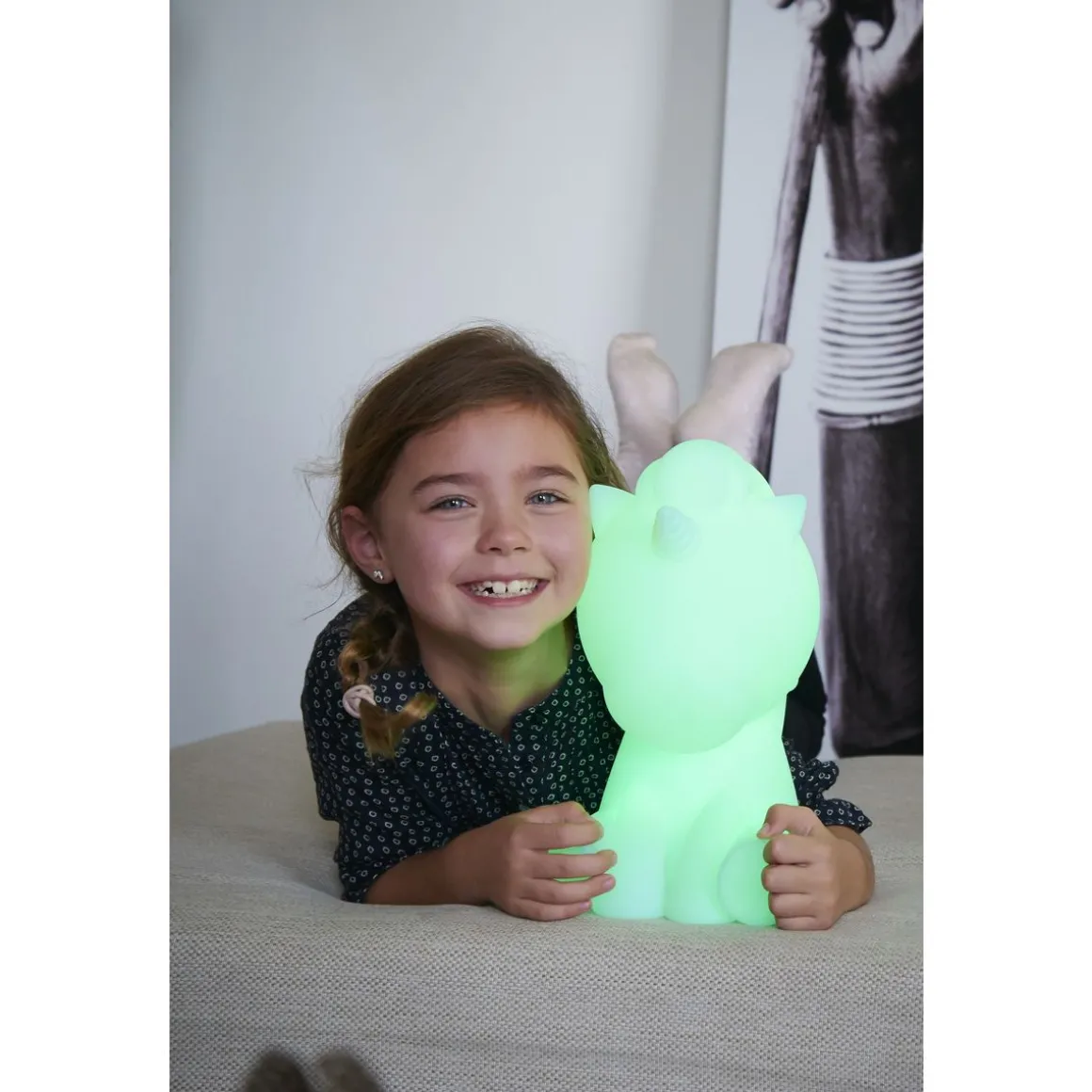 Enceinte portable Bluetooth lumineuse - Blanc - Luminus Licorne