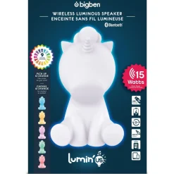 Enceinte portable Bluetooth lumineuse - Blanc - Luminus Licorne