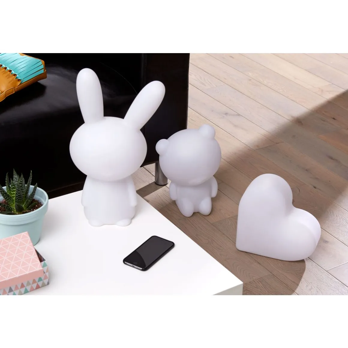 Enceinte portable Bluetooth lumineuse - Blanc - Luminus Licorne