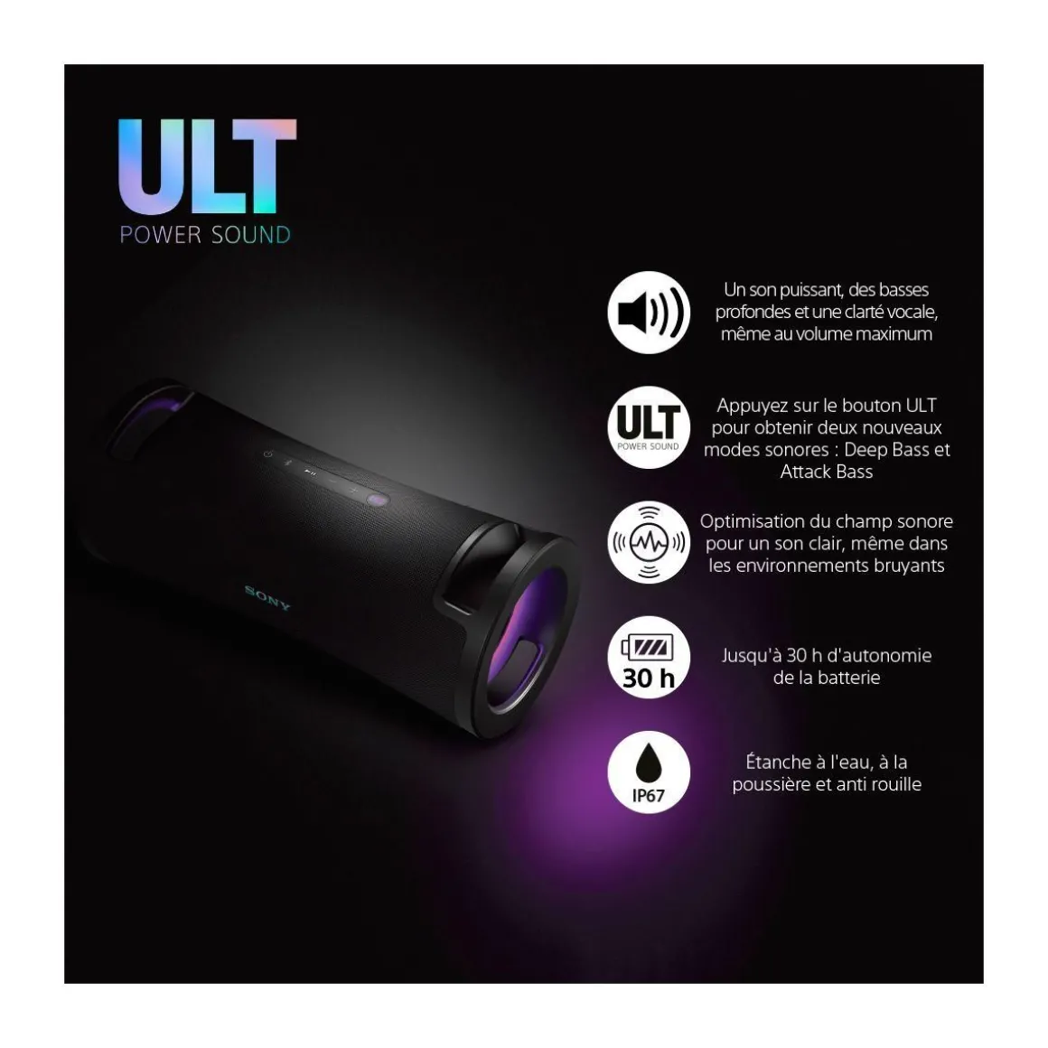 Enceinte portable ULT FIELD 7 Noir