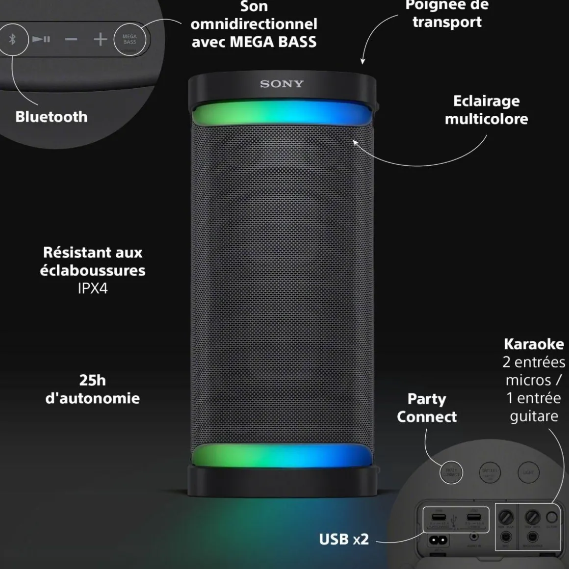 Enceinte sono SRS-XP700 Noir