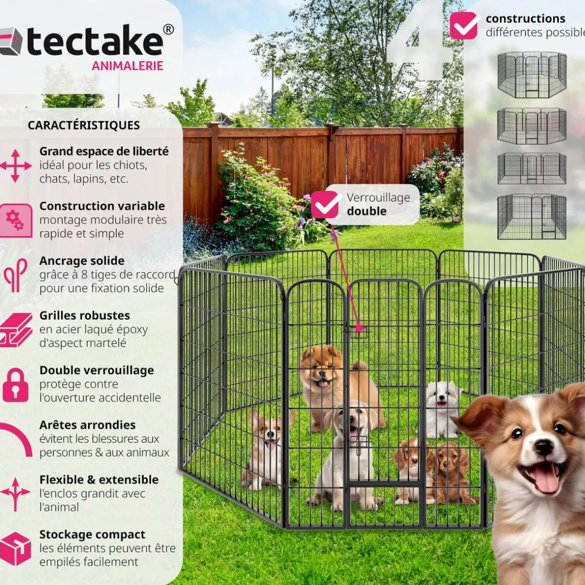 Enclos pour chien modulable