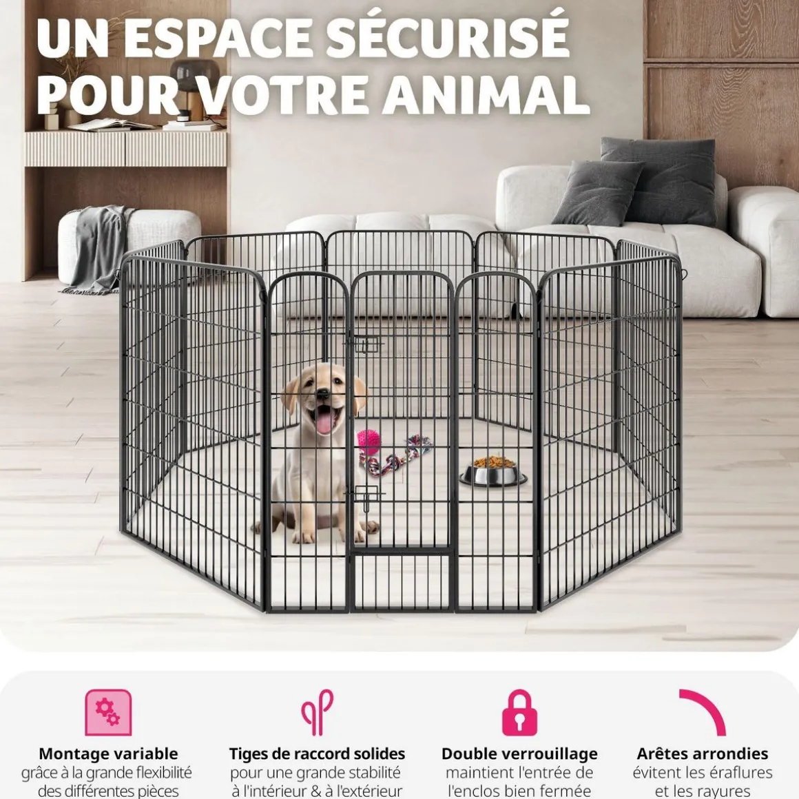 Enclos pour chien modulable