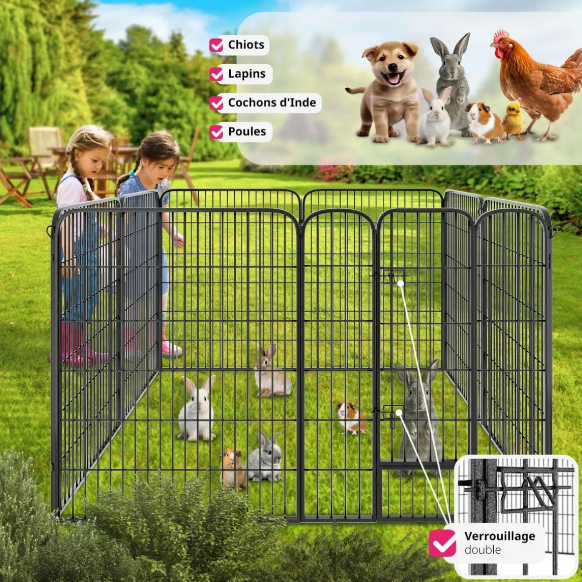 Enclos pour chien modulable