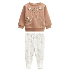 Ensemble bébé sweat et pantalon en molleton Mini Loutre