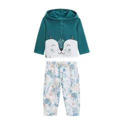 Ensemble bébé sweat-shirt à capuche et pantalon en molleton Roméo