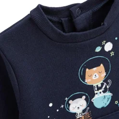 Ensemble bébé sweat-shirt en molleton et pantalon Mon Petit Cosmonaute