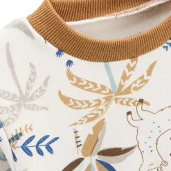 Ensemble bébé sweat-shirt en molleton et pantalon en sherpa Lamascotte