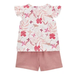 Ensemble bébé t-shirt et short en gaze de coton Lipsi