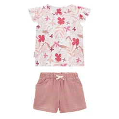 Ensemble bébé t-shirt et short en gaze de coton Lipsi