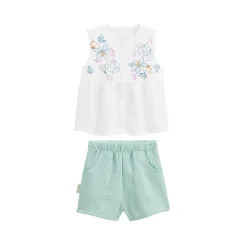 Ensemble bébé t-shirt et short en gaze de coton Patroika
