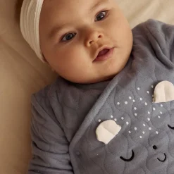 Ensemble bébé veste en coton matelassé et pantalon en velours Petite Balade