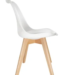 Ensemble de 6 chaises de salle à manger Forme ergonomique blanc