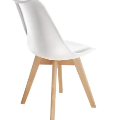 Ensemble de 6 chaises de salle à manger Forme ergonomique blanc