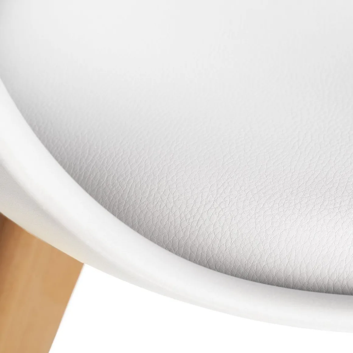 Ensemble de 6 chaises de salle à manger Forme ergonomique blanc