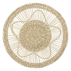 Ensemble de 3 décorations murales en roseau - Beige