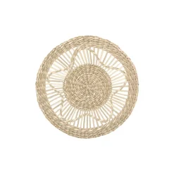 Ensemble de 3 décorations murales en roseau - Beige