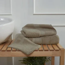 Ensemble de bain 3 pièces (1 drap de bain + 1 serviette de toilette + 1 gant) LUXURY