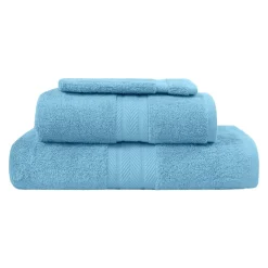 Ensemble de bain 3 pièces (1 drap de bain + 1 serviette de toilette + 1 gant) LUXURY