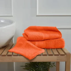 Ensemble de bain 3 pièces (1 drap de bain + 1 serviette de toilette + 1 gant) LUXURY