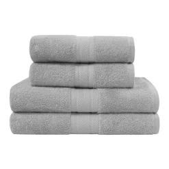Ensemble de bain 4 pièces (2 draps de bain + 2 serviettes de toilette) LUXURY