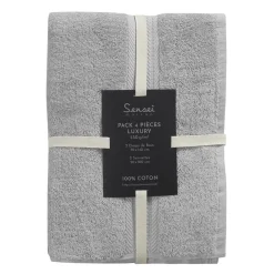 Ensemble de bain 4 pièces (2 draps de bain + 2 serviettes de toilette) LUXURY