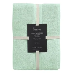 Ensemble de bain 4 pièces (2 draps de bain + 2 serviettes de toilette) LUXURY