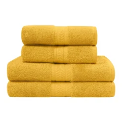Ensemble de bain 4 pièces (2 draps de bain + 2 serviettes de toilette) LUXURY