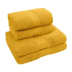 Ensemble de bain 4 pièces (2 draps de bain + 2 serviettes de toilette) LUXURY