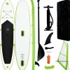 Ensemble de planche SUP gonflable avec voile Vert et blanc