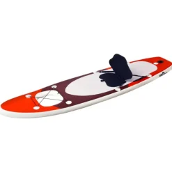 Ensemble de planche SUP gonflable rouge 360x81x10 cm