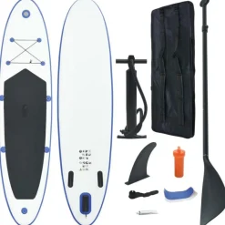 Ensemble de planches SUP gonflables Bleu et blanc