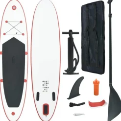Ensemble de planches SUP gonflables Rouge et blanc