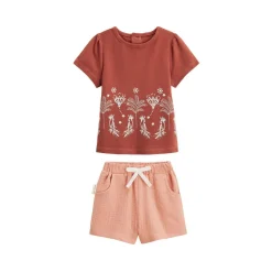 Ensemble enfant t-shirt et short en gaze de coton Fiesta