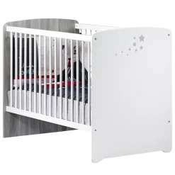 Ensemble Lit bébé 60x120 cm + commode à langer NEW NAO