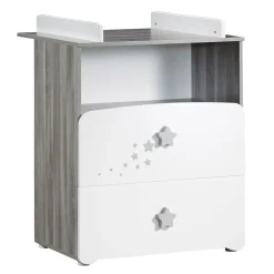Ensemble Lit bébé 60x120 cm + commode à langer NEW NAO