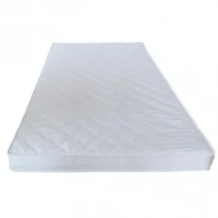 Ensemble Lit enfant mi hauteur 90X190cm avec échelle et 2 tiroirs + sommier ZEPHIR + matelas 90 x190 cm DIONE