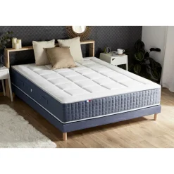 Ensemble Literie 30 cm accueil mémoire de forme + ressorts ensachés 140x190 cm KING STYLE