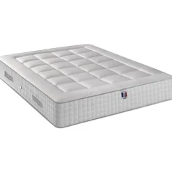 Ensemble Literie matelas 672 ressorts ensachés 30cm et sommier 140x190 cm KING PALACE