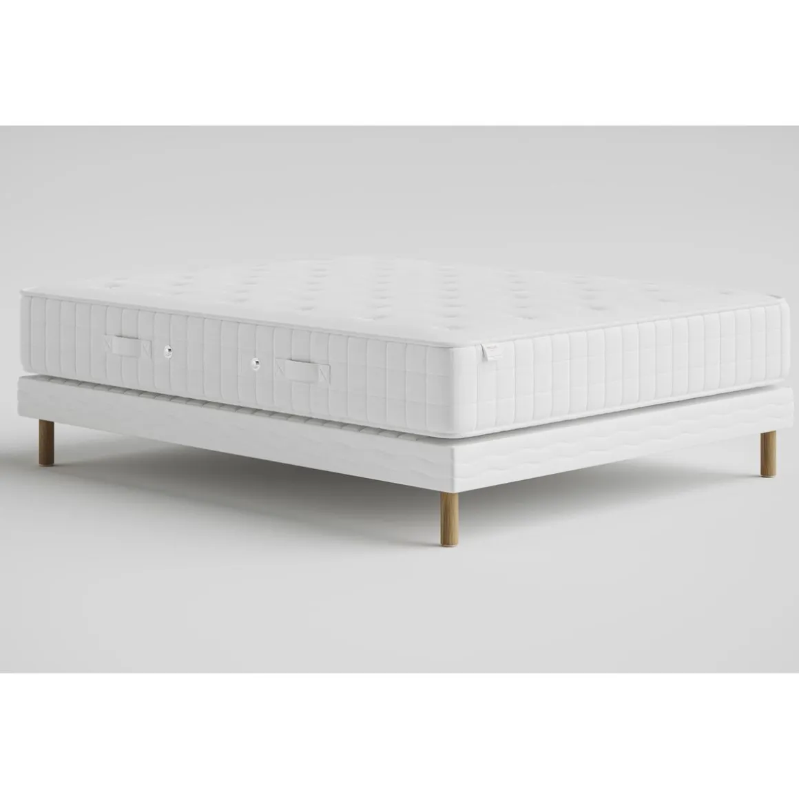 Ensemble Matelas 700 ressorts ensachés 140x190 cm + sommier tapissier HOTEL LUXE