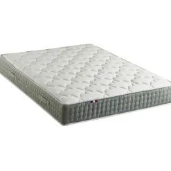 Ensemble matelas 792 Ressorts 7 zones Face hiver/été + sommier vert Céladon 160x200 cm HYGGE